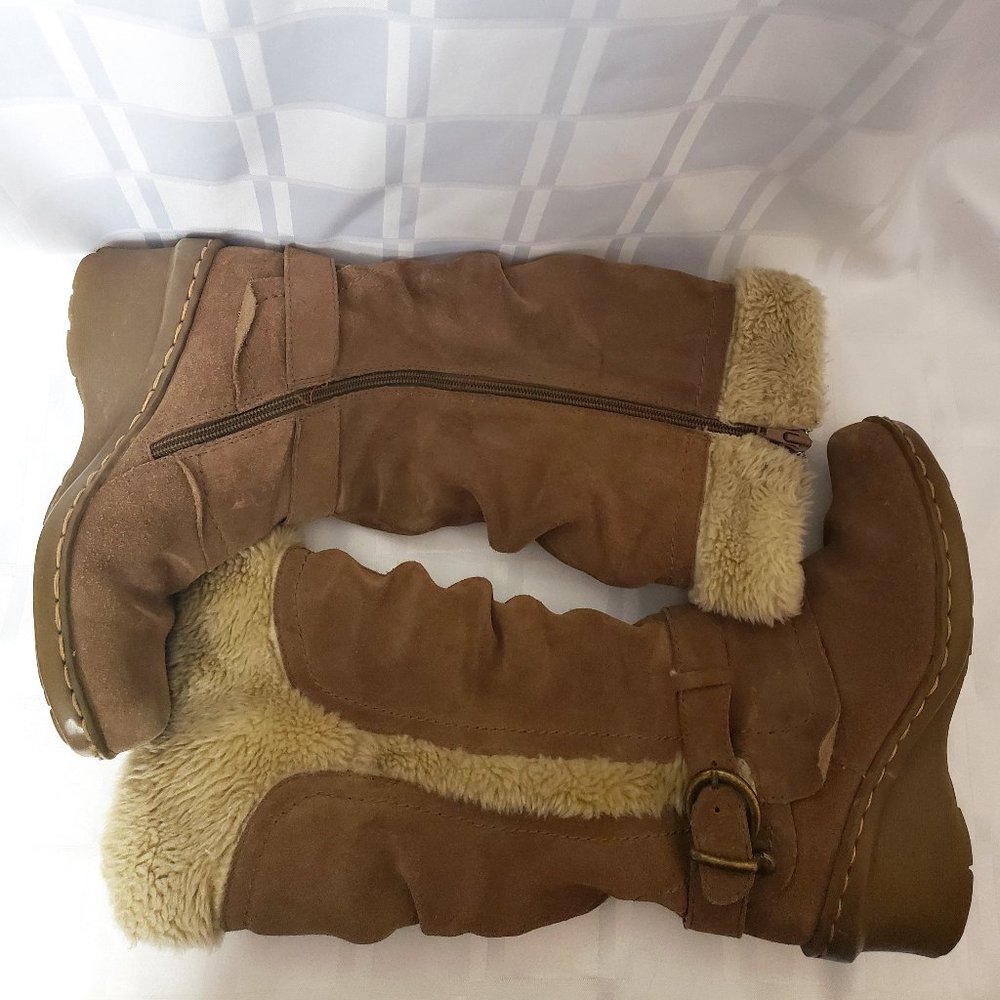 Brown Leather Upper Boots ~ Size 6